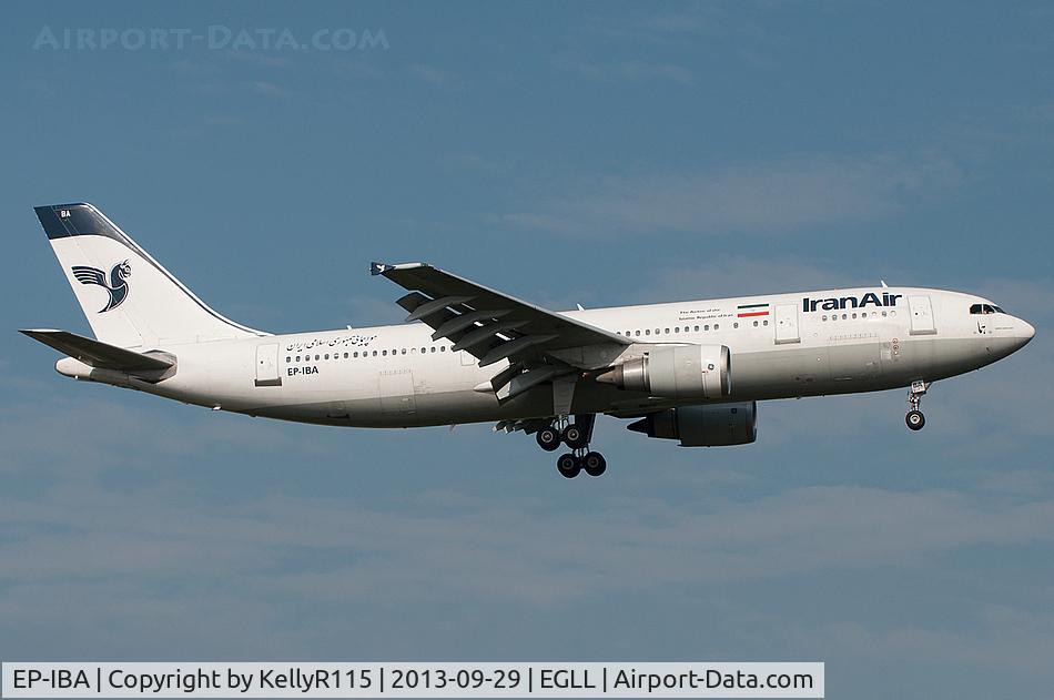EP-IBA, 1993 Airbus A300B4-605R C/N 723, London Heathrow - Iran Air