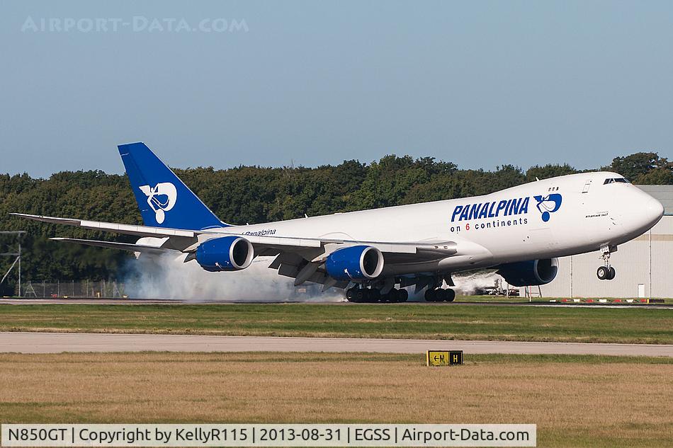 N850GT, 2012 Boeing 747-87UF/SCD C/N 37570, London Stansted - Atlas Air (Panalpina)
