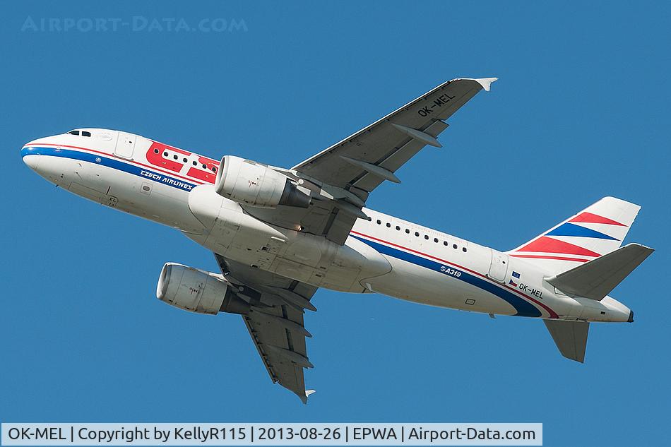 OK-MEL, 2007 Airbus A319-112 C/N 3094, Warsaw Okecie - CSA Czech Airlines