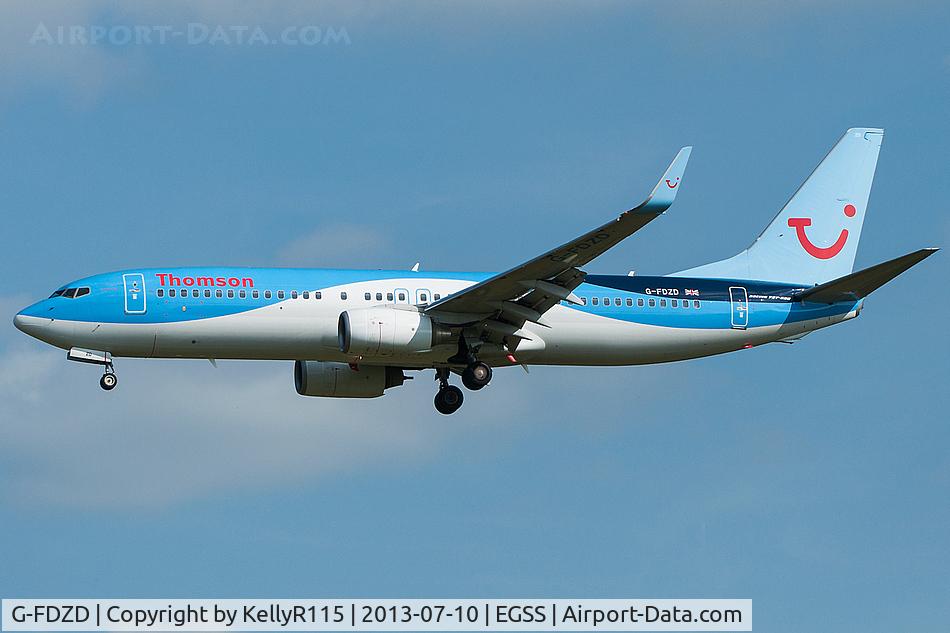 G-FDZD, 2007 Boeing 737-8K5 C/N 35132, London Stansted - Thomson Airways