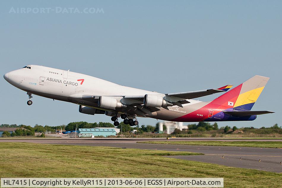 HL7415, 1993 Boeing 747-48EM(BDSF) C/N 25777, London Stansted - Asiana Airlines