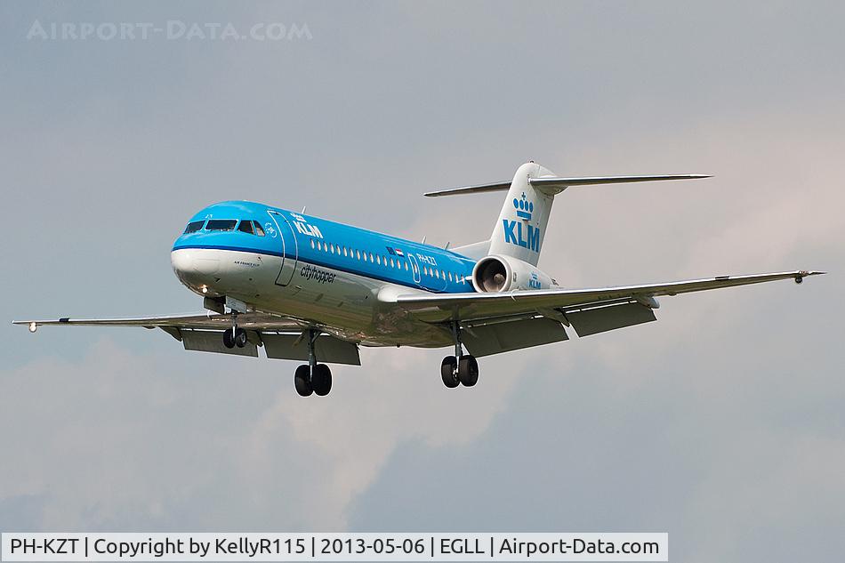 PH-KZT, 1995 Fokker 70 (F-28-0070) C/N 11541, London Heathrow - KLM Cityhopper