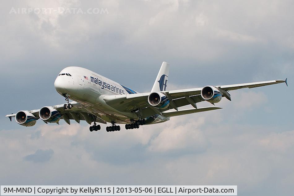 9M-MND, 2012 Airbus A380-841 C/N 089, London Heathrow - Malaysia Airlines