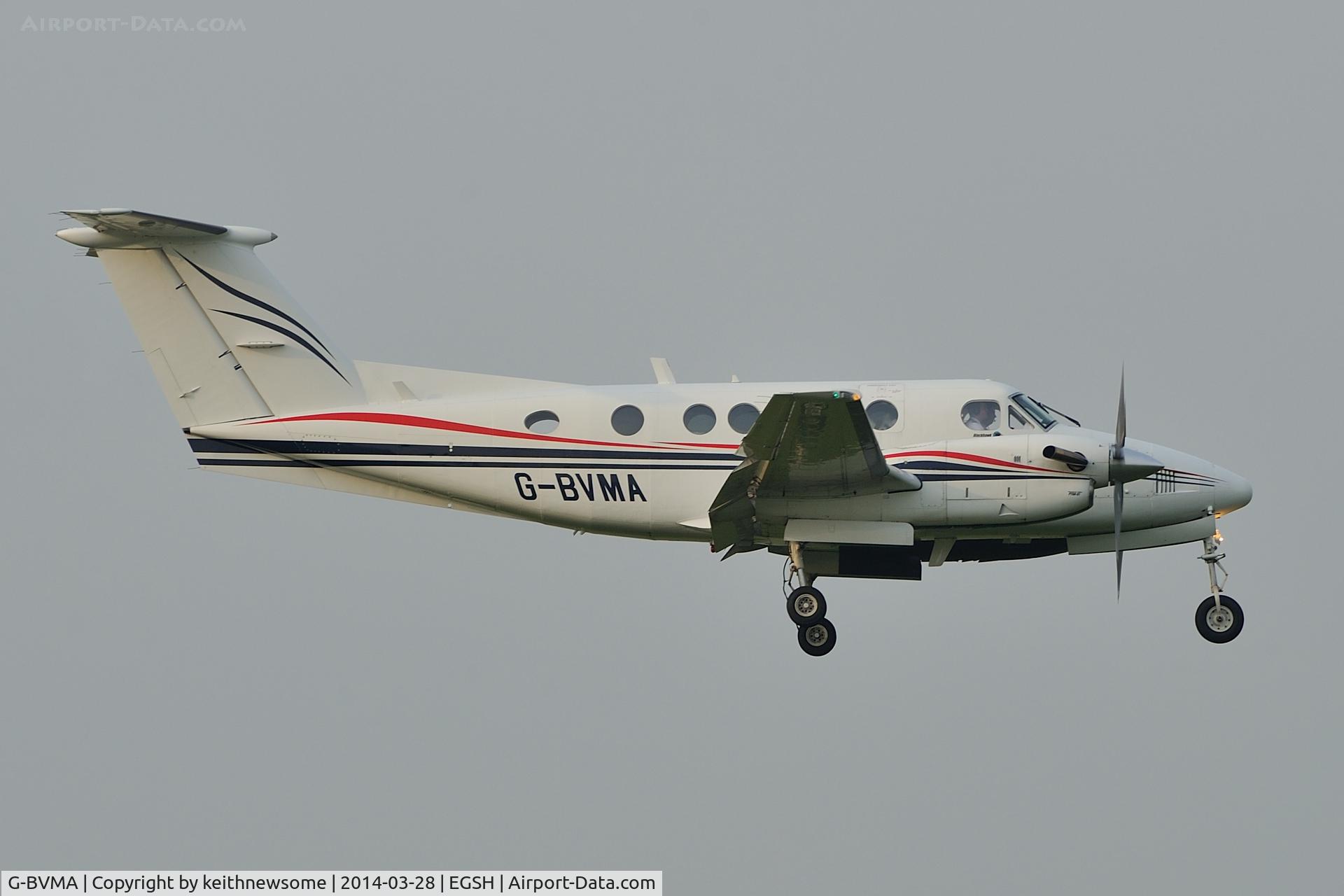 G-BVMA, 1980 Beech 200 Super King Air C/N BB-797, Late afternoon landing !