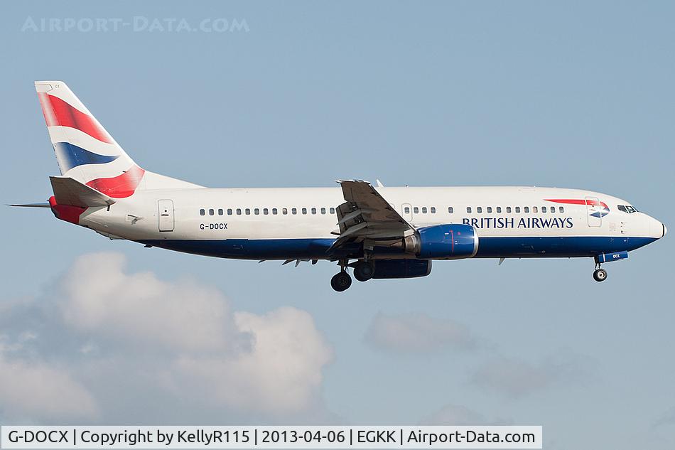 G-DOCX, 1993 Boeing 737-436 C/N 25857, London Gatwick - British Airways