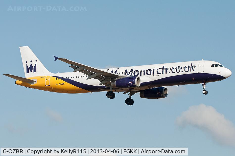 G-OZBR, 2002 Airbus A321-231 C/N 1794, London Gatwick - Monarch