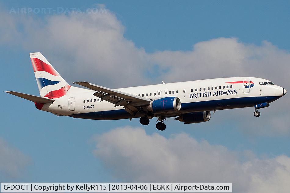 G-DOCT, 1992 Boeing 737-436 C/N 25853, London Gatwick - British Airways