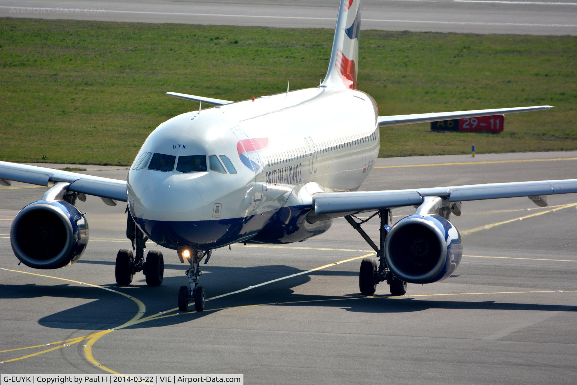 G-EUYK, 2010 Airbus A320-232 C/N 4551, BA A-320 at VIE