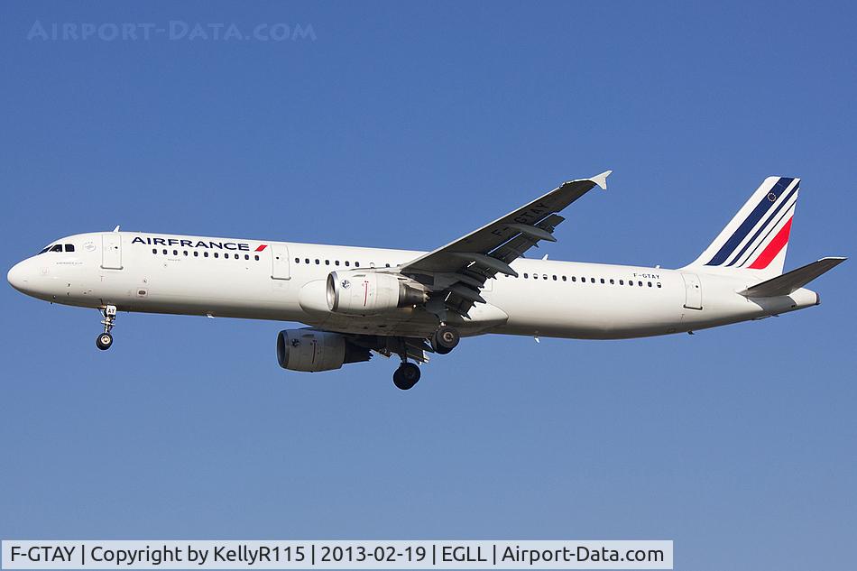 F-GTAY, 2010 Airbus A321-212 C/N 4251, London Heathrow - Air France