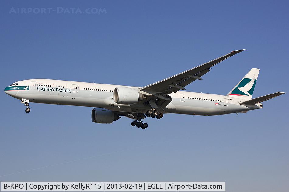 B-KPO, 2009 Boeing 777-367/ER C/N 36160, London Heathrow - Cathay Pacific