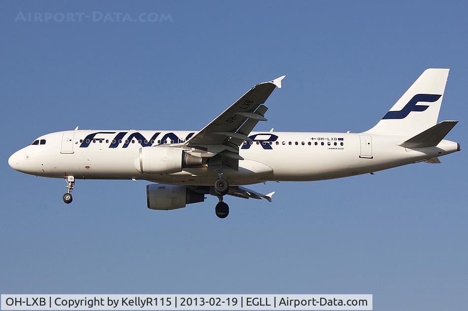 OH-LXB, 2001 Airbus A320-214 C/N 1470, London Heathrow - Finnair