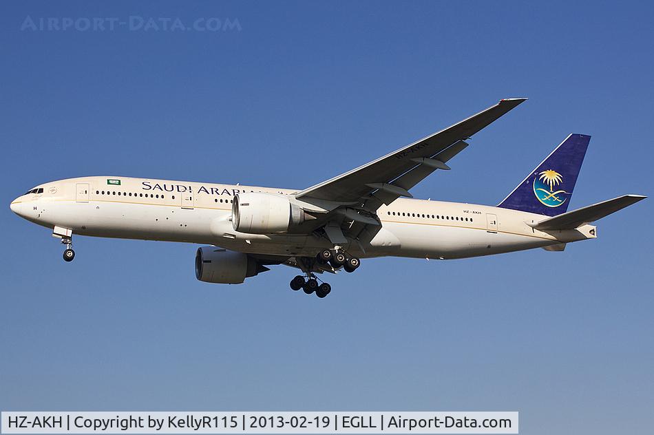 HZ-AKH, 1998 Boeing 777-268/ER C/N 28351, London Heathrow - Saudi Arabian Airlines