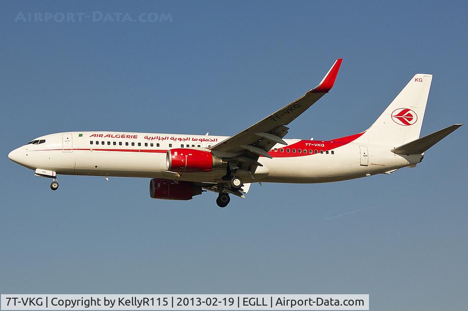 7T-VKG, 2011 Boeing 737-8D6 C/N 40861, London Heathrow - Air Algérie