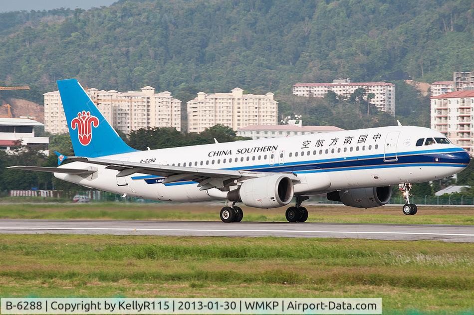 B-6288, 2006 Airbus A320-214 C/N 2855, Penang International - China Southern Airlines