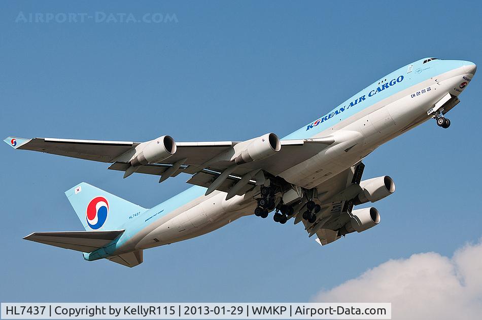 HL7437, 2003 Boeing 747-4B5F/SCD C/N 32808, Penang International - Korean Air Cargo