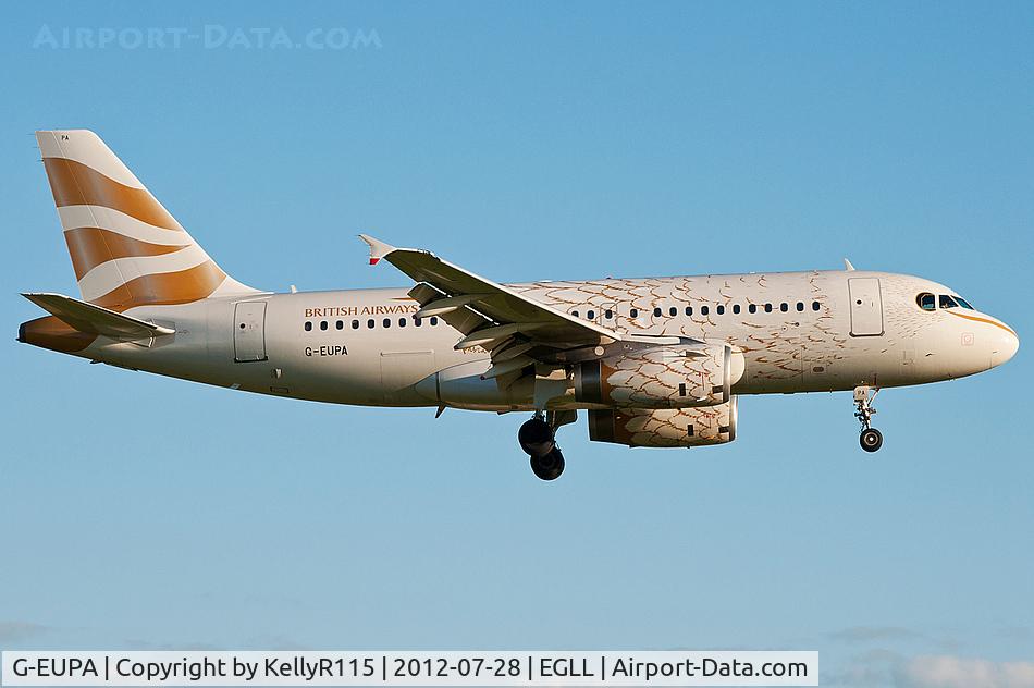 G-EUPA, 1999 Airbus A319-131 C/N 1082, London Heathrow - British Airways