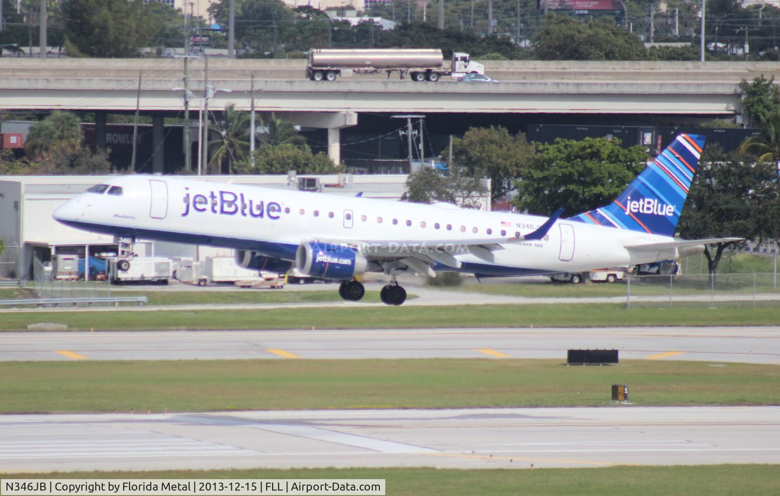 N346JB, 2012 Embraer ERJ-190-100 IGW 190AR C/N 19000504, Jet Blue E190