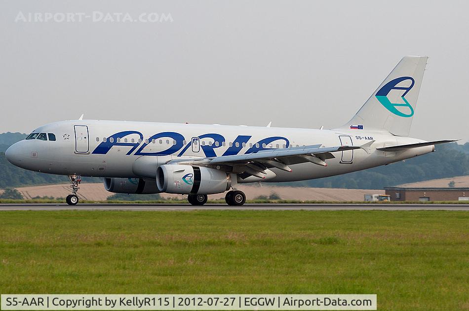 S5-AAR, 2010 Airbus A319-132 C/N 4301, London Luton - Adria Airways