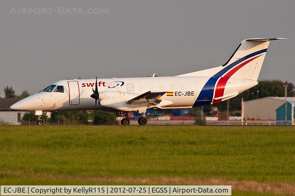 EC-JBE, 1986 Embraer EMB-120ER Brasilia C/N 120013, London Stansted - Swiftair