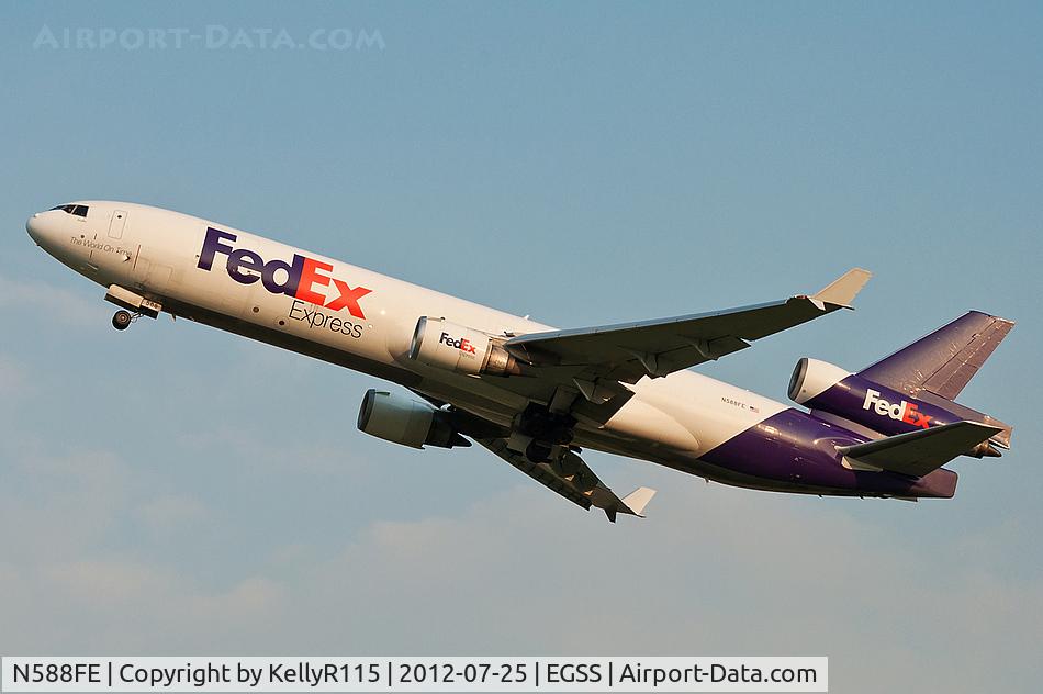 N588FE, 1992 McDonnell Douglas MD-11F C/N 48490, London Stansted - FedEx