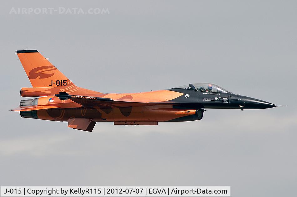 J-015, 1991 Fokker F-16A Fighting Falcon C/N 6D-171, Fairford - Royal Netherlands Air Force