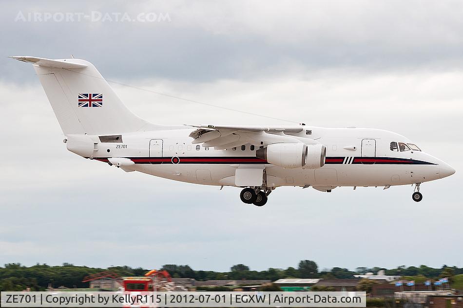 ZE701, 1985 British Aerospace BAe.146 CC.2 C/N E1029, Waddington - Royal Air Force