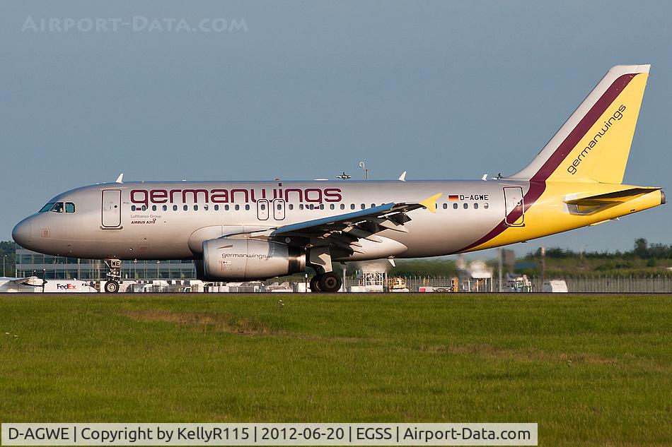 D-AGWE, 2007 Airbus A319-132 C/N 3128, London Stansted - Germanwings