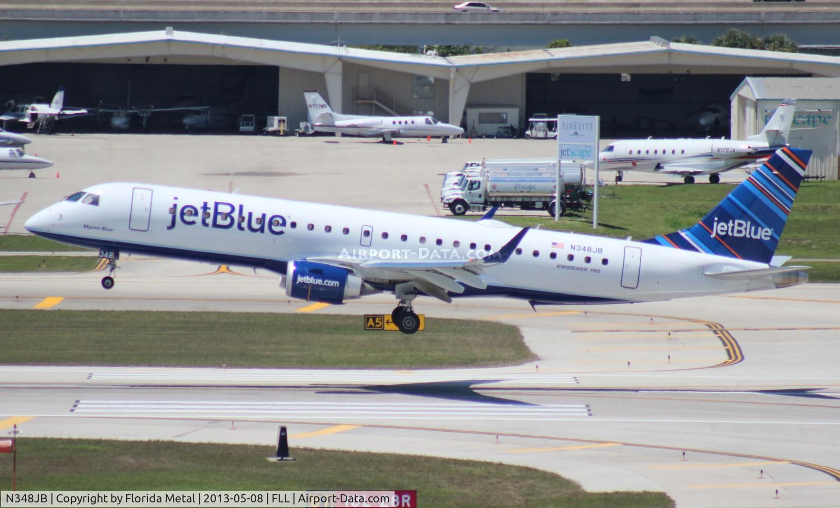 N348JB, 2012 Embraer ERJ-190-100 IGW 190AR C/N 19000511, Jet Blue E190