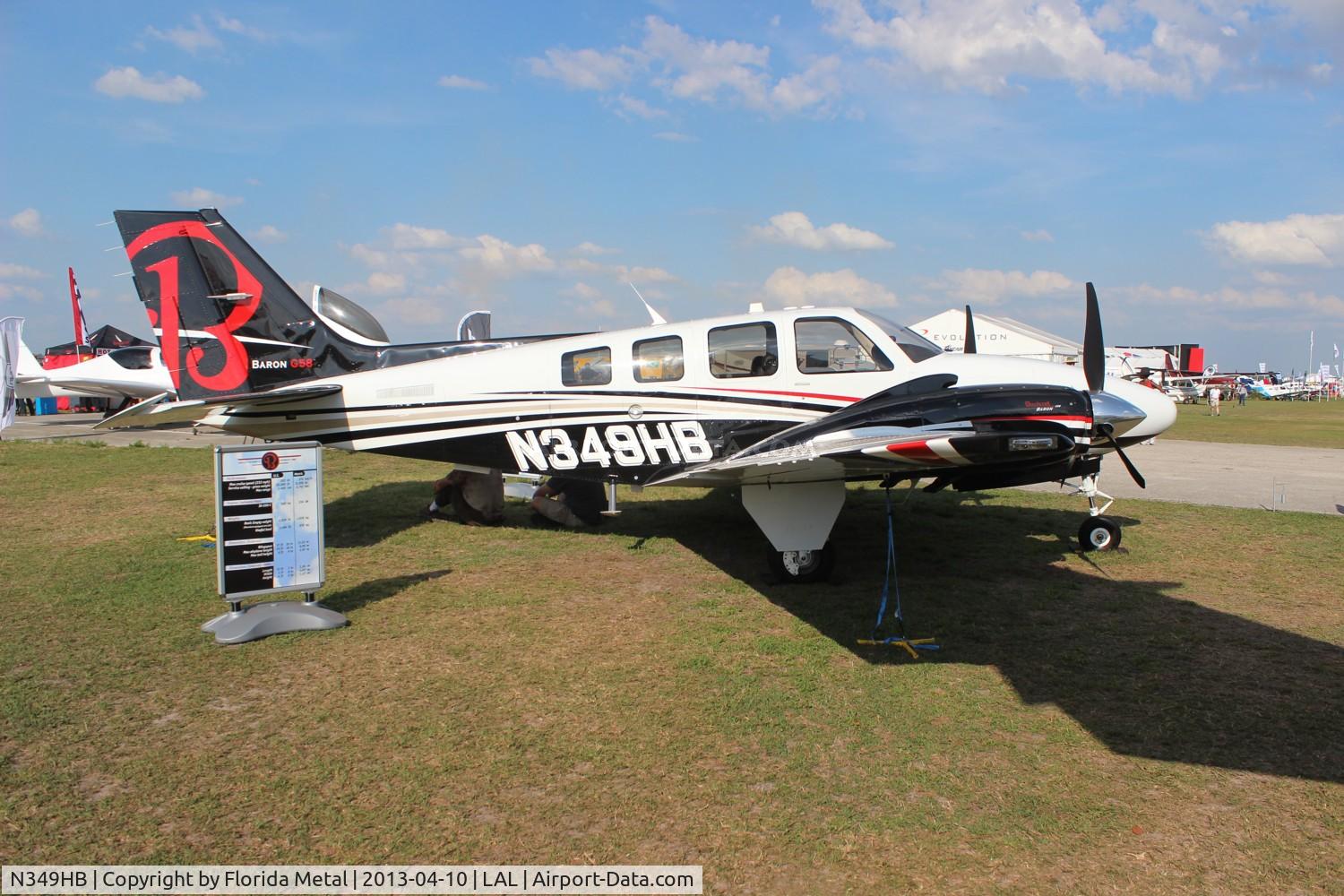 N349HB, 2012 Hawker Beechcraft Corp G58 Baron C/N TH-2349, Beech G58