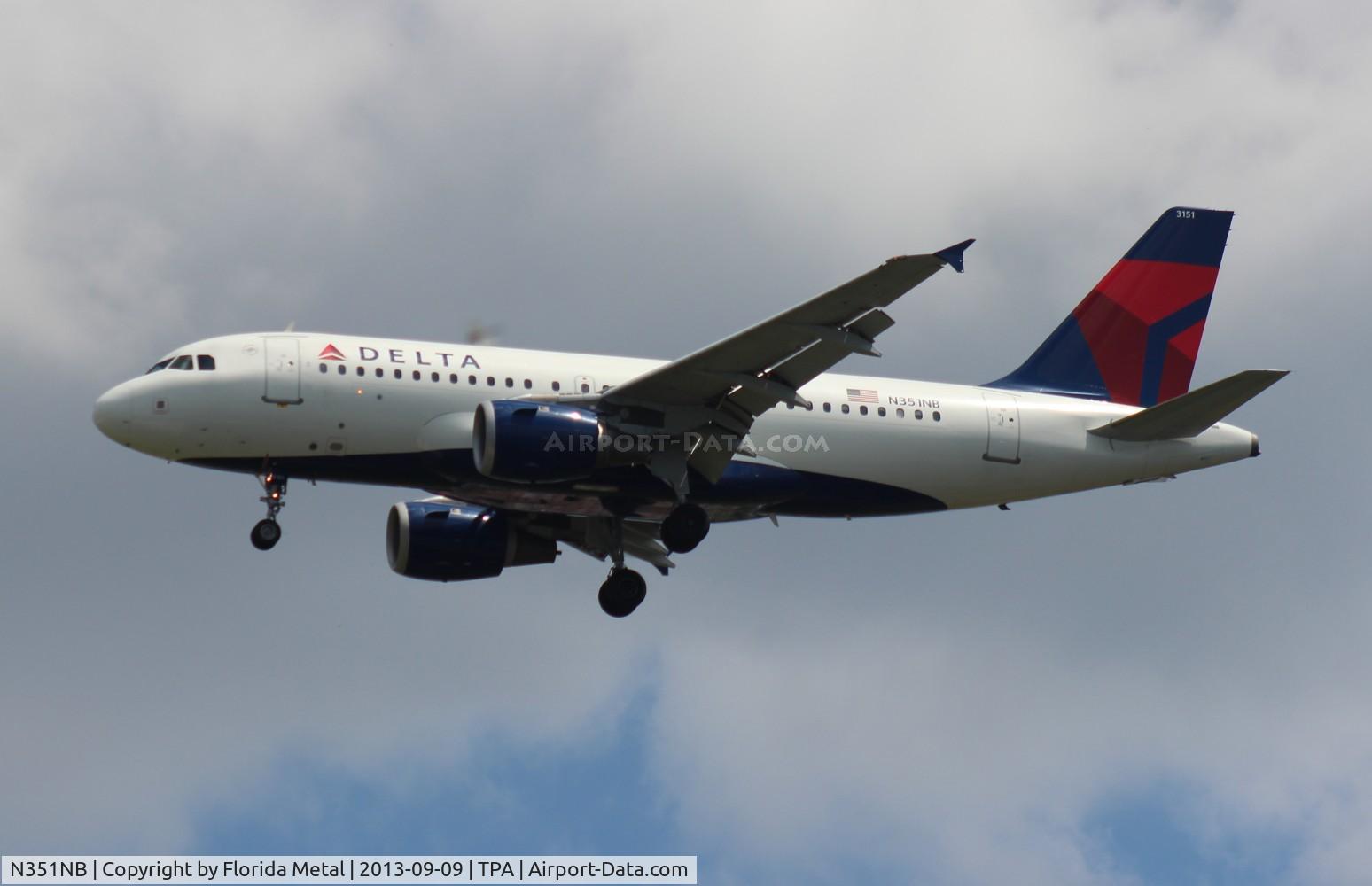 N351NB, 2002 Airbus A319-114 C/N 1820, Delta A319