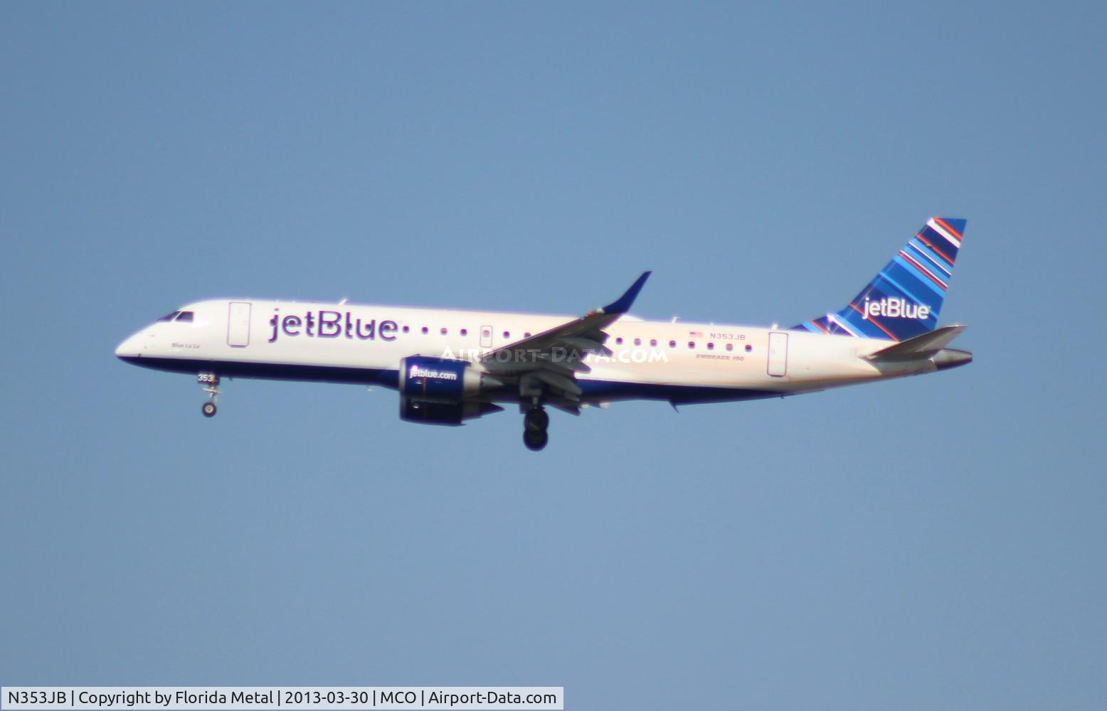 N353JB, 2012 Embraer 190AR (ERJ-190-100IGW) C/N 19000576, Jet Blue E190