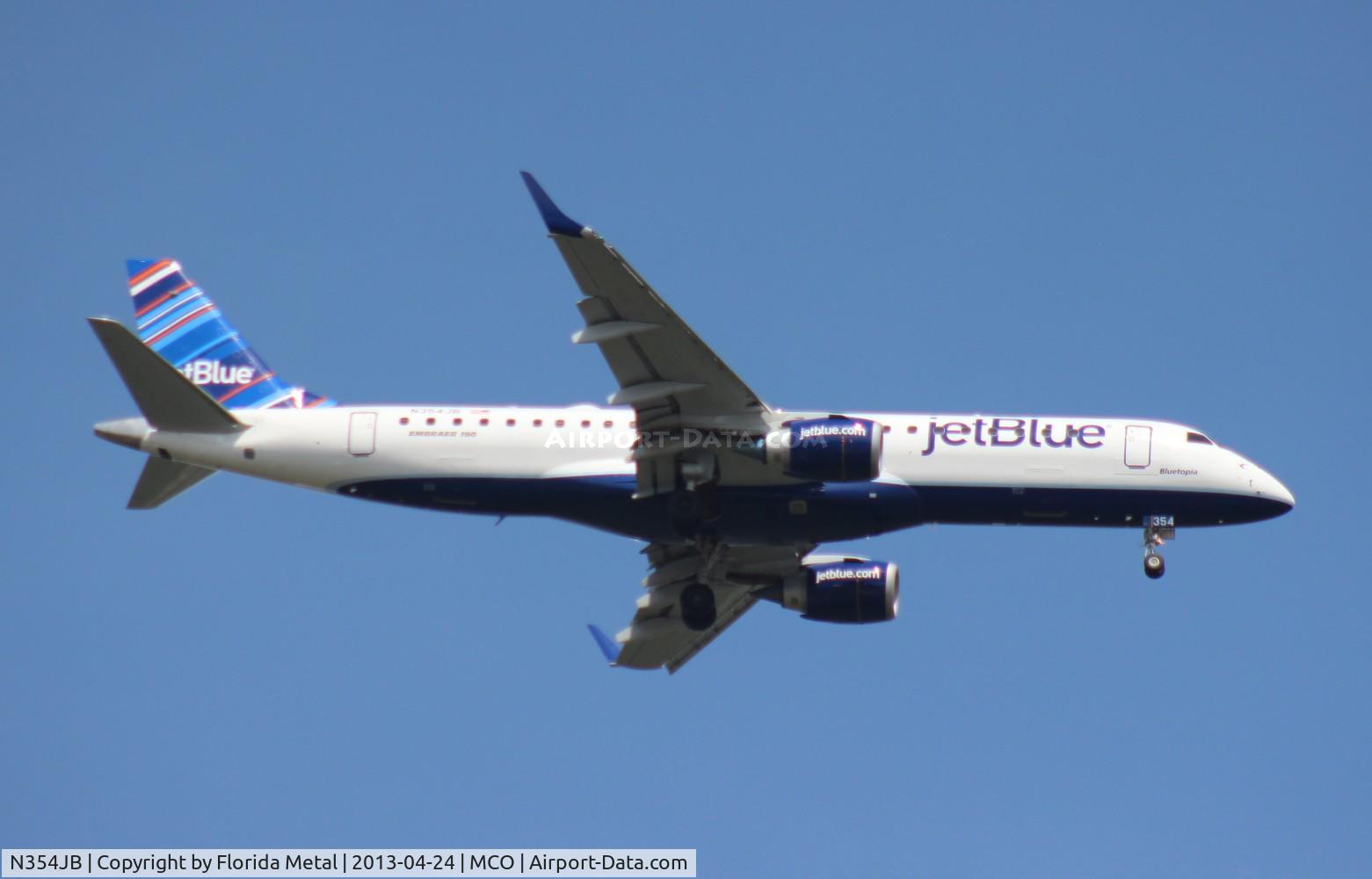 N354JB, 2013 Embraer 190AR (ERJ-190-100IGW) C/N 19000601, Jet Blue E190