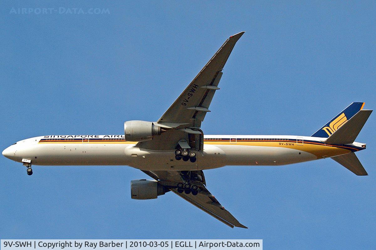 9V-SWH, 2007 Boeing 777-312/ER C/N 34573, Boeing 777-312ER [34573] (Singapore Airlines) Home~G 05/03/2010. On approach 27R.
