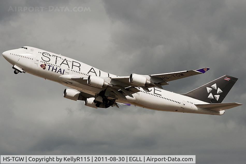 HS-TGW, 1997 Boeing 747-4D7 C/N 27724, London Heathrow - Thai Airways International