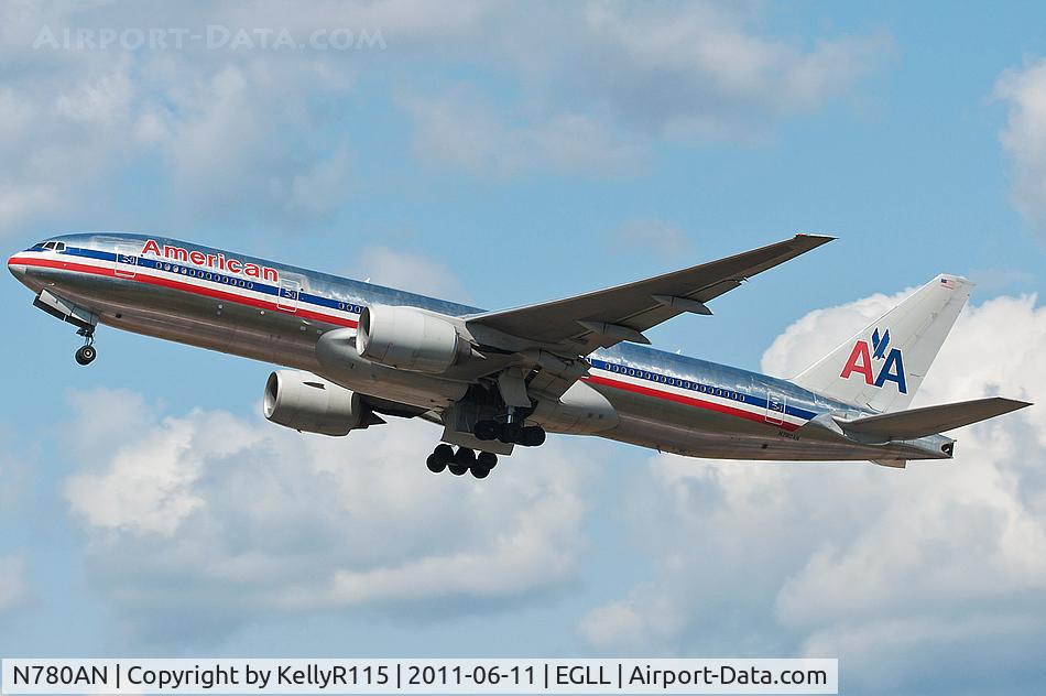 N780AN, 1999 Boeing 777-223 C/N 29956, London Heathrow - American Airlines