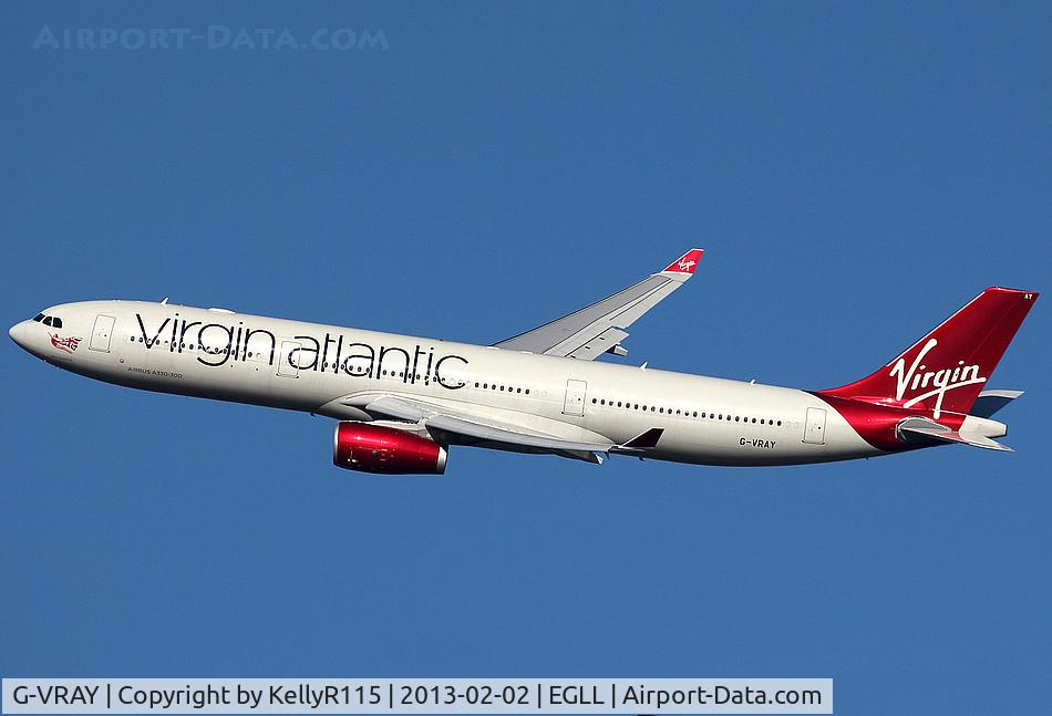 G-VRAY, 2012 Airbus A330-343X C/N 1296, London Heathrow - Virgin Atlantic Airways