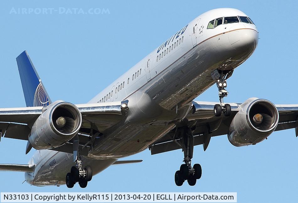 N33103, 1994 Boeing 757-224 C/N 27293, London Heathrow - United Airlines