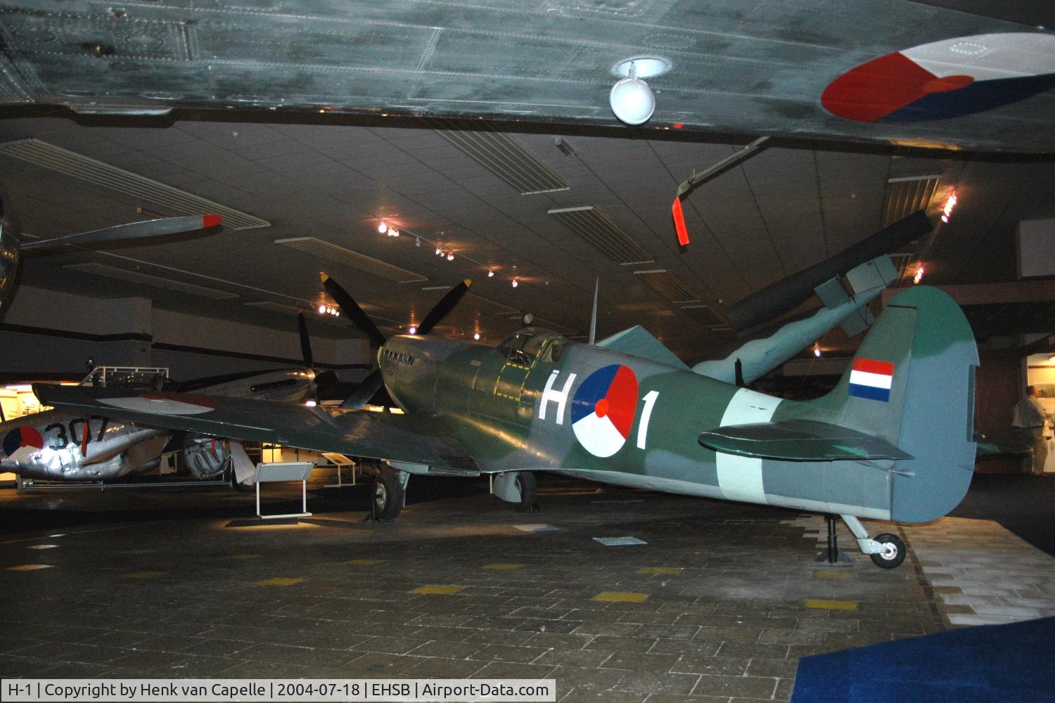 H-1, 1943 Supermarine Spitfire LF.IXc C/N 907, Royal Netherlands Air Force Spitfire Mk.IXc preserved in the Military Aviation Museum near Soesterberg.