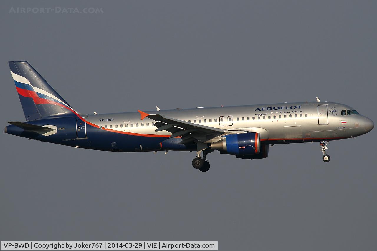 VP-BWD, 2003 Airbus A320-214 C/N 2116, Aeroflot