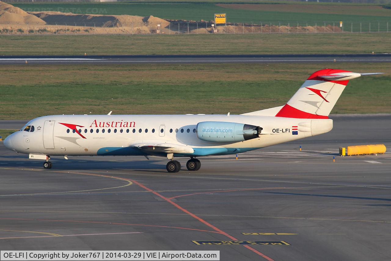 OE-LFI, 1995 Fokker 70 (F-28-0070) C/N 11529, Austrian Airlines