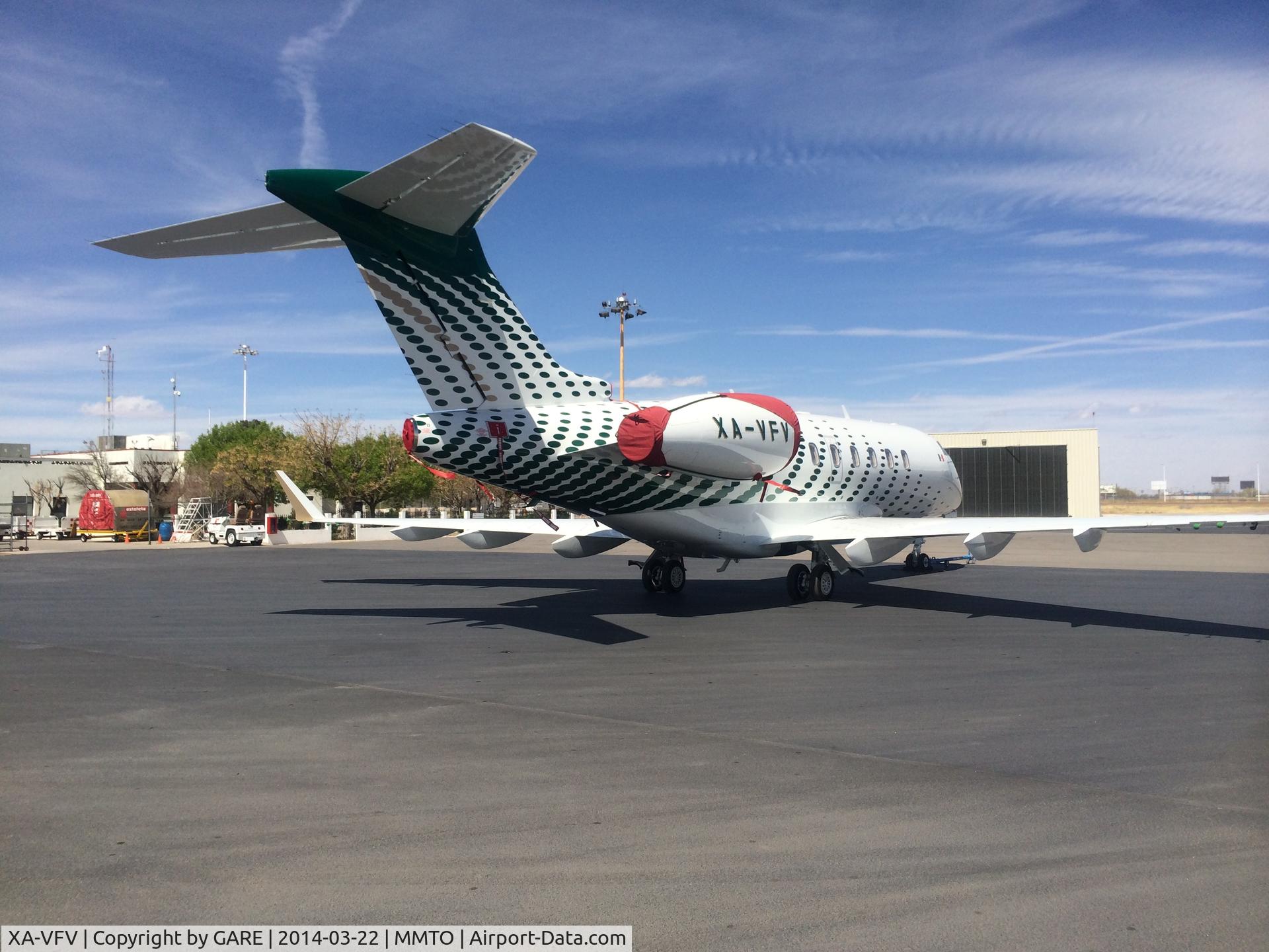 XA-VFV, Bombardier Challenger 300 (BD-100-1A10) C/N 20427, FIRST-FLIGHT-TO-MMTO