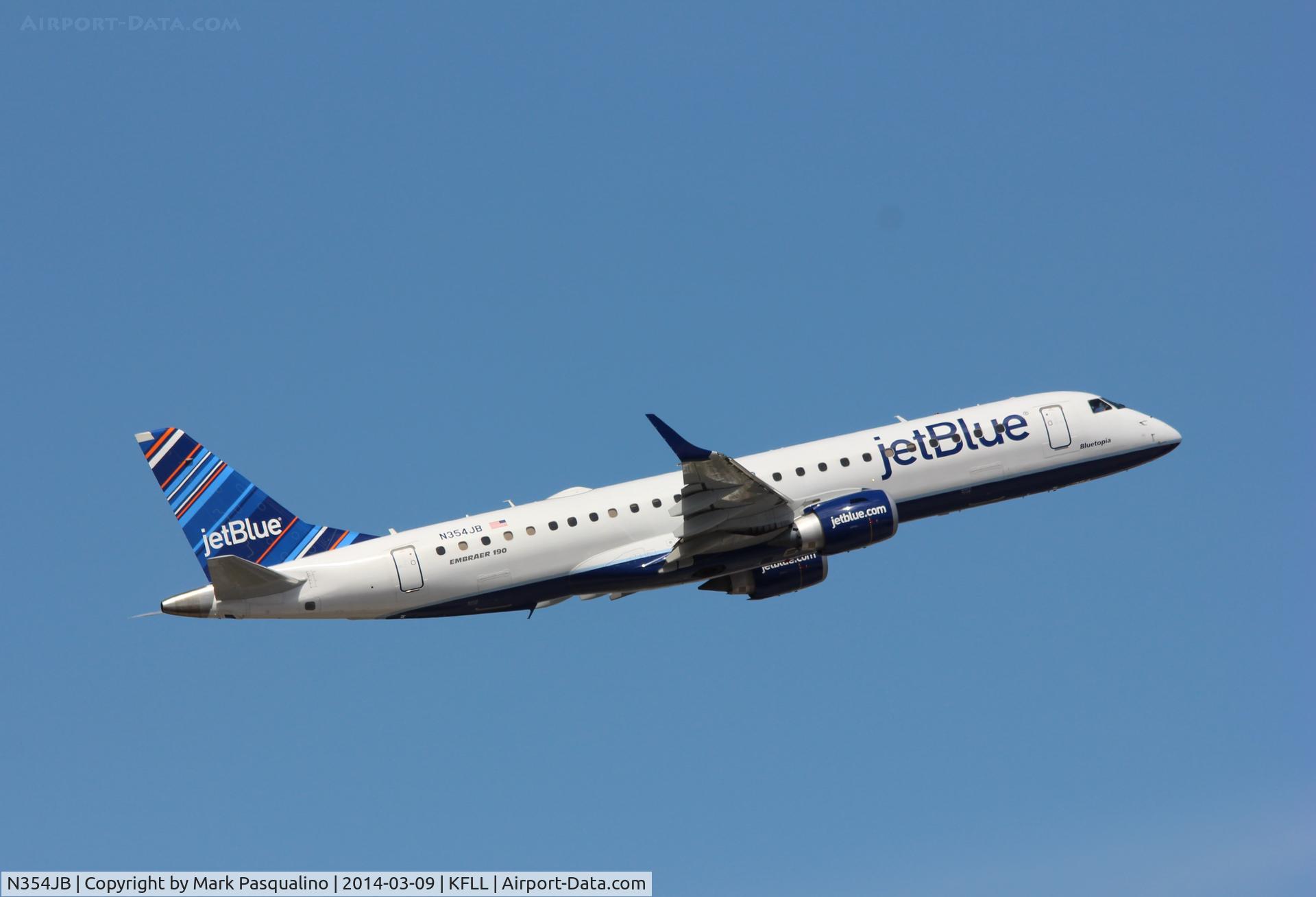 N354JB, 2013 Embraer 190AR (ERJ-190-100IGW) C/N 19000601, ERJ 190-100 IGW