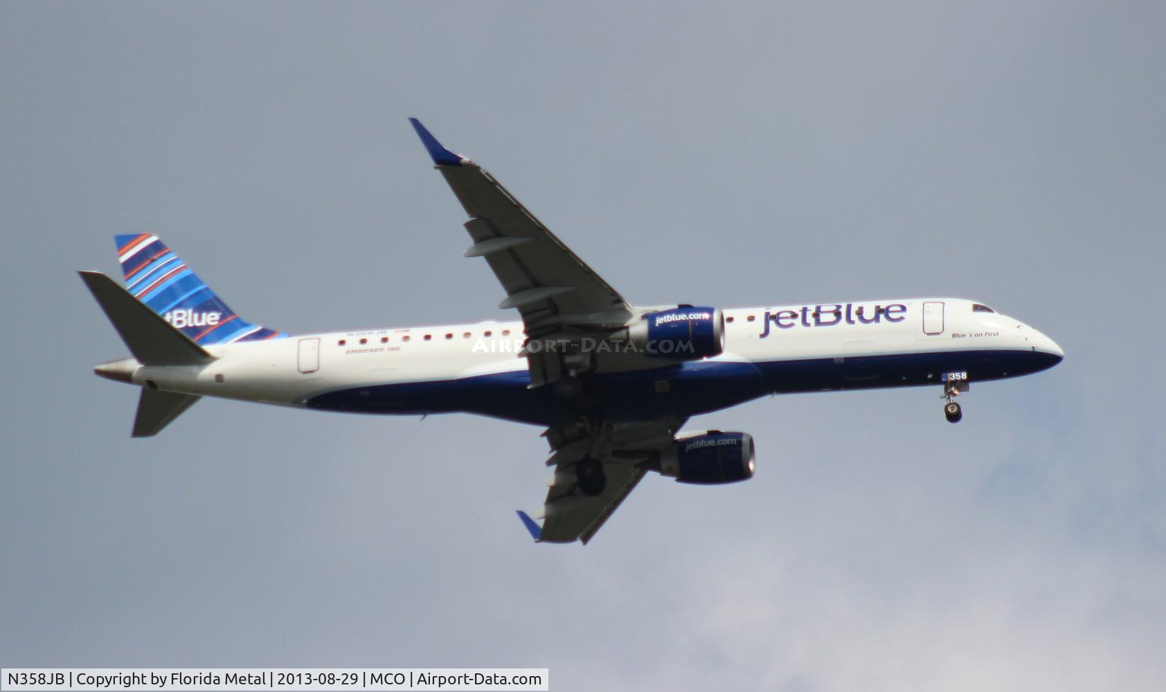 N358JB, 2013 Embraer 190AR (ERJ-190-100IGW) C/N 19000618, Jet Blue E190