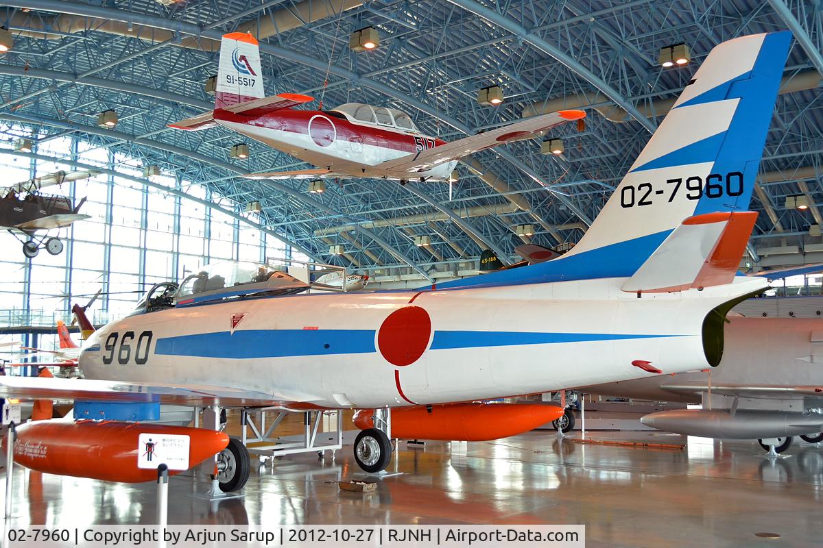 02-7960, North American F-86F Sabre C/N 256-80, Blue Impulse Sabre on display at JASDF Hamamatsu Kohokan.