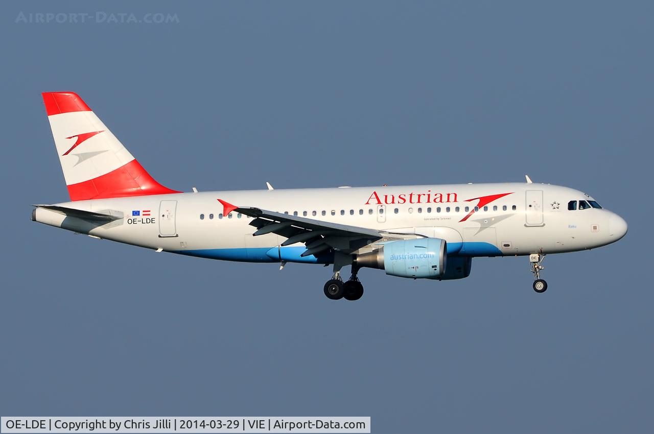OE-LDE, 2005 Airbus A319-112 C/N 2494, Austrian Airlines