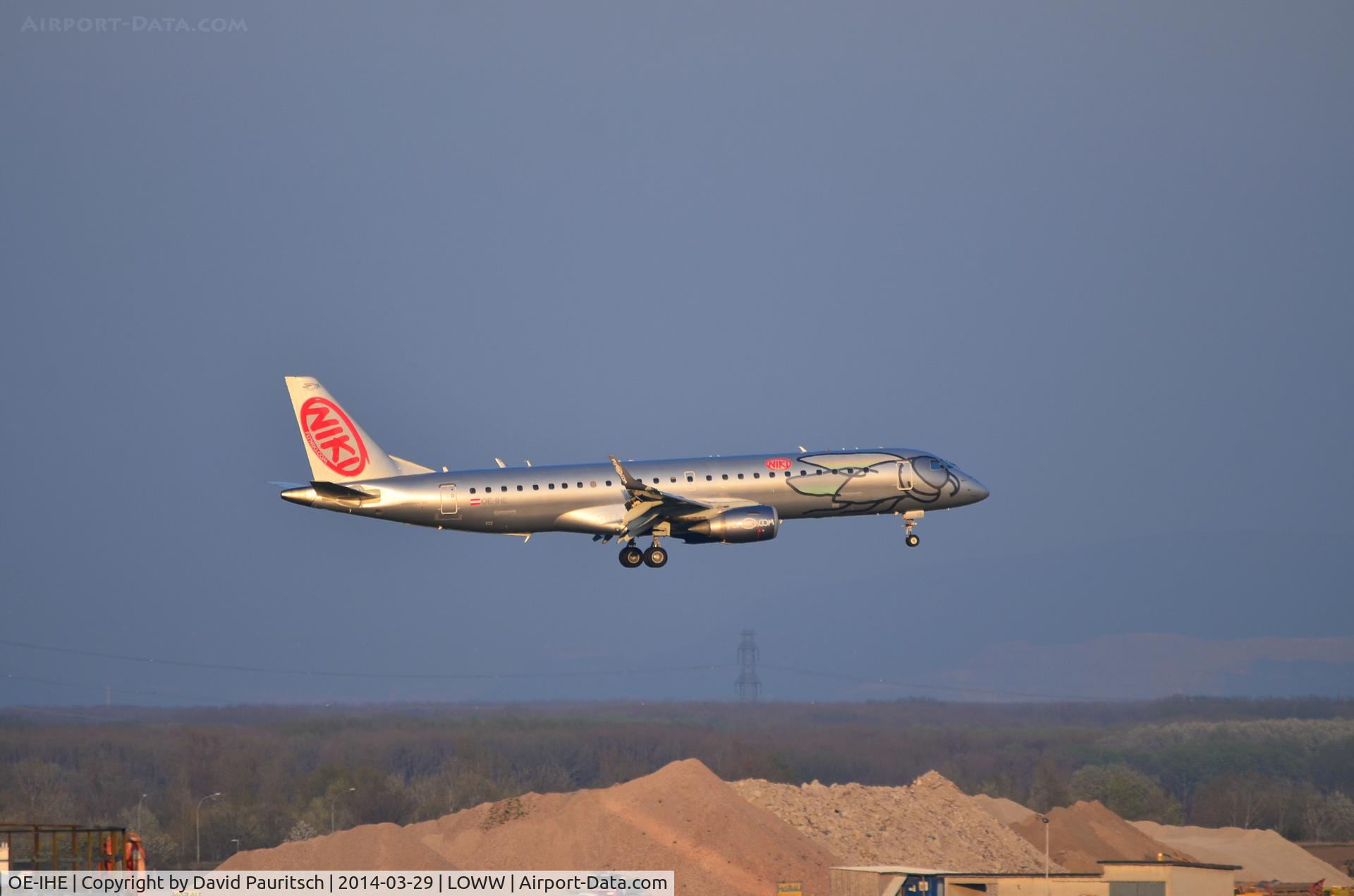 OE-IHE, 2010 Embraer 190LR (ERJ-190-100LR) C/N 19000387, Beautiful sunlight.