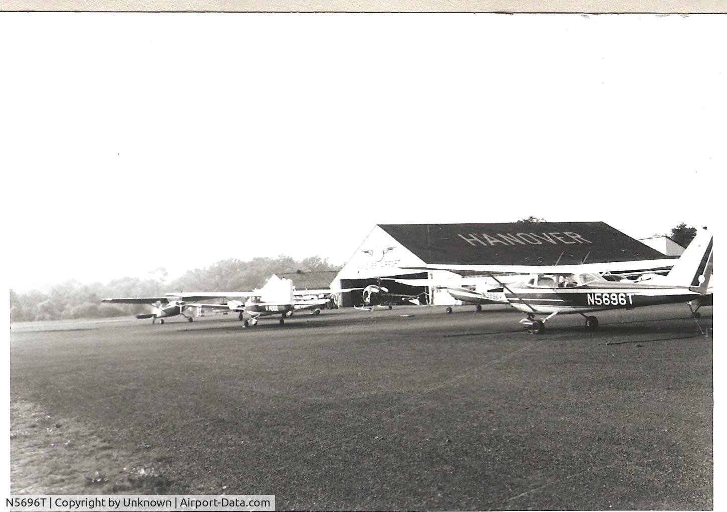 N5696T, 1964 Cessna 172E C/N 17251596, Picture taken at the Hanover Airport, East Hanover, NJ.  Mid 70s ...