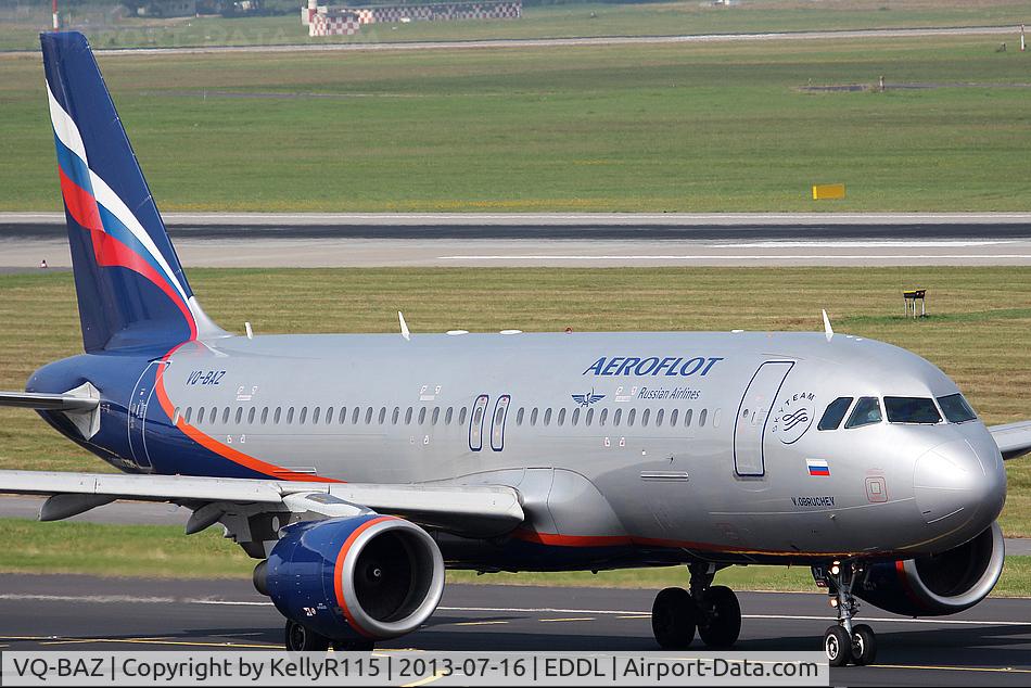 VQ-BAZ, 2009 Airbus A320-214 C/N 3789, Dusseldorf Rhein-Ruhr - Aeroflot