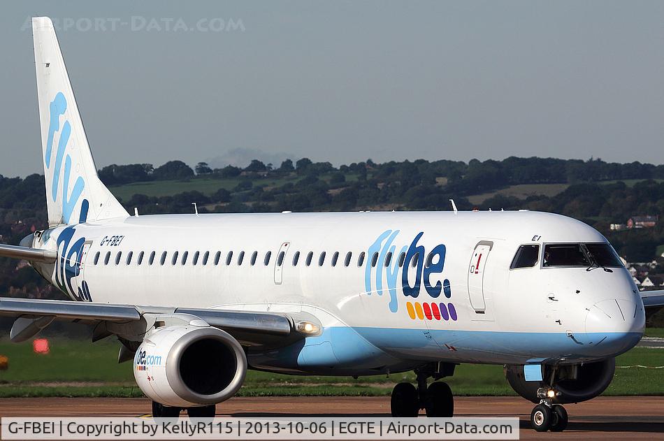 G-FBEI, 2007 Embraer 195LR (ERJ-190-200LR) C/N 19000143, Exeter International - FlyBe