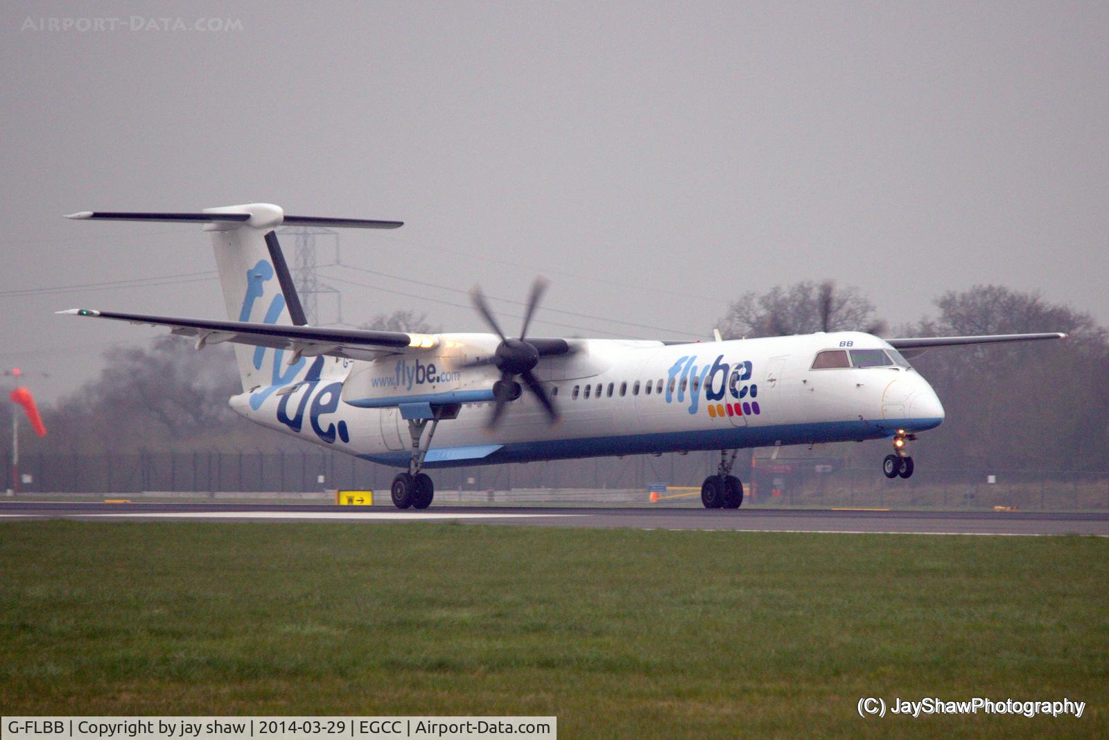 G-FLBB, 2009 De Havilland Canada DHC-8-402Q Dash 8 C/N 4255, Manchester 05R EGCC